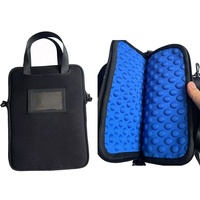 Étui pour ordinateur portable en néoprène de 11,6 à 13,3 pouces avec bandoulière, housse pour Chromebook avec poches pour accessoires pour les étudiants du secondaire