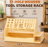 Support de rangement multifonctionnel en bois pour tournevis, marteaux et clés – Organisateur d'outils pour établi