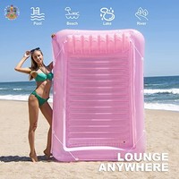 NOVA Flotteur gonflable en PVC pour piscine, pour adultes - Oreiller amovible et dossier inclinable