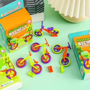 Assembled Bicycle Simulation Model <b>Plastic</b> Kids Balance Bike Toy 3+ Years DIY Educational Building <b>Blocks</b> - Product Image 2