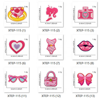 Nouveau belle princesse Style Logo broderie vêtements patchs populaire fille coeur brodé fer sur Patch pour vêtements chapeau sac