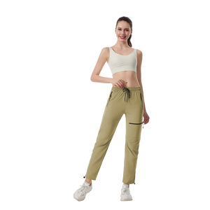 Pantalon de jogging pour femme à taille élastique, séchage rapide, extensible, décontracté, léger, imperméable, pour l'extérieur et l'été - Product Image 3