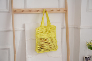 Sac fourre-tout d'été 2026 en raphia et paille tressée, grande capacité, broderie, maille tricotée, sac à bandoulière pour femme - Product Image 5