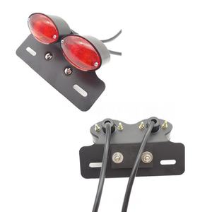 Feu arrière de moto, feu arrière LED double œil avec support, feu arrière de moto double œil de chat LED - Product Image 3