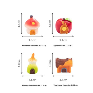 Venta al por mayor bosque creativo cuento de hadas Cabaña Casa resina artesanía personalizada Micro paisaje pequeño ornamento - Product Image 6
