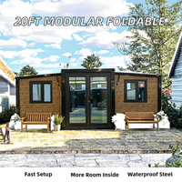 Construction rapide, maison modulaire en acier de 20 pieds, extensible, pliable, conteneur, villa préfabriquée, design moderne, imperméable, école, hôpital