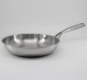 Nuevo diseño caliente calidad superior <span class=keywords><strong>3</strong></span> capas #304 acero inoxidable espejo pulido Fry Pan Wok sopa olla para regalo chef hogar Cocina - Product Image 1