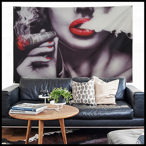 Bandera Decorativa con Diseño de Mujer Fumando, Bandera de Arte y Belleza para Decoración del Hogar, 3x5 Pies, 4 Ojales en las Esquinas - Product Image 4