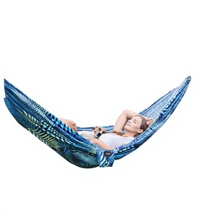 Diseño personalizado portátil de nylon ligero hamaca para acampar doble e individual de viaje al aire libre hamacas columpio - Product Image 1