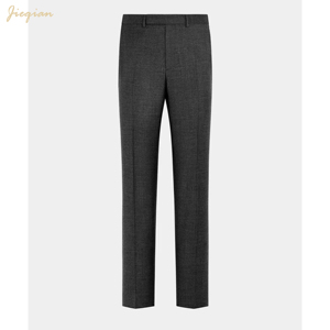 Traje de Hombre a Medida de la Serie Drago en Mezcla de Lana con Diseño Houndstooth - Traje de Lujo de 2 Piezas, Corte Entallado, para Negocios, Bodas y Eventos Formales - Product Image 4