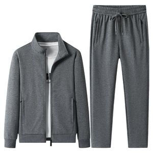 Tuta Sportiva Leggera Primavera Autunno 2026 in Poliestere/Cotone da Uomo, Cardigan Casual con Colletto <span class=keywords><strong>Polo</strong></span> e Zip, Traspirante, Taglie Forti - Product Image 5