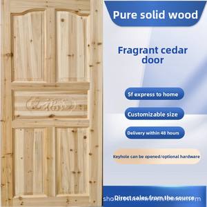 Puerta de Madera de Cedro de Varios Tamaños, Estilo Chino, de Madera Maciza, Antirrobo, para Dormitorio, <span class=keywords><strong>Casa</strong></span> de Huéspedes, Puerta de Tronco Sencilla para <span class=keywords><strong>Casa</strong></span> <span class=keywords><strong>Rural</strong></span> - Product Image 2
