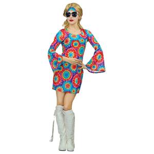 Costume <span class=keywords><strong>Hippie</strong></span> 60s 70s pour femmes, robe fantaisie adulte fleur colorée <span class=keywords><strong>hippie</strong></span> fête costumes <span class=keywords><strong>de</strong></span> performance - Product Image 4