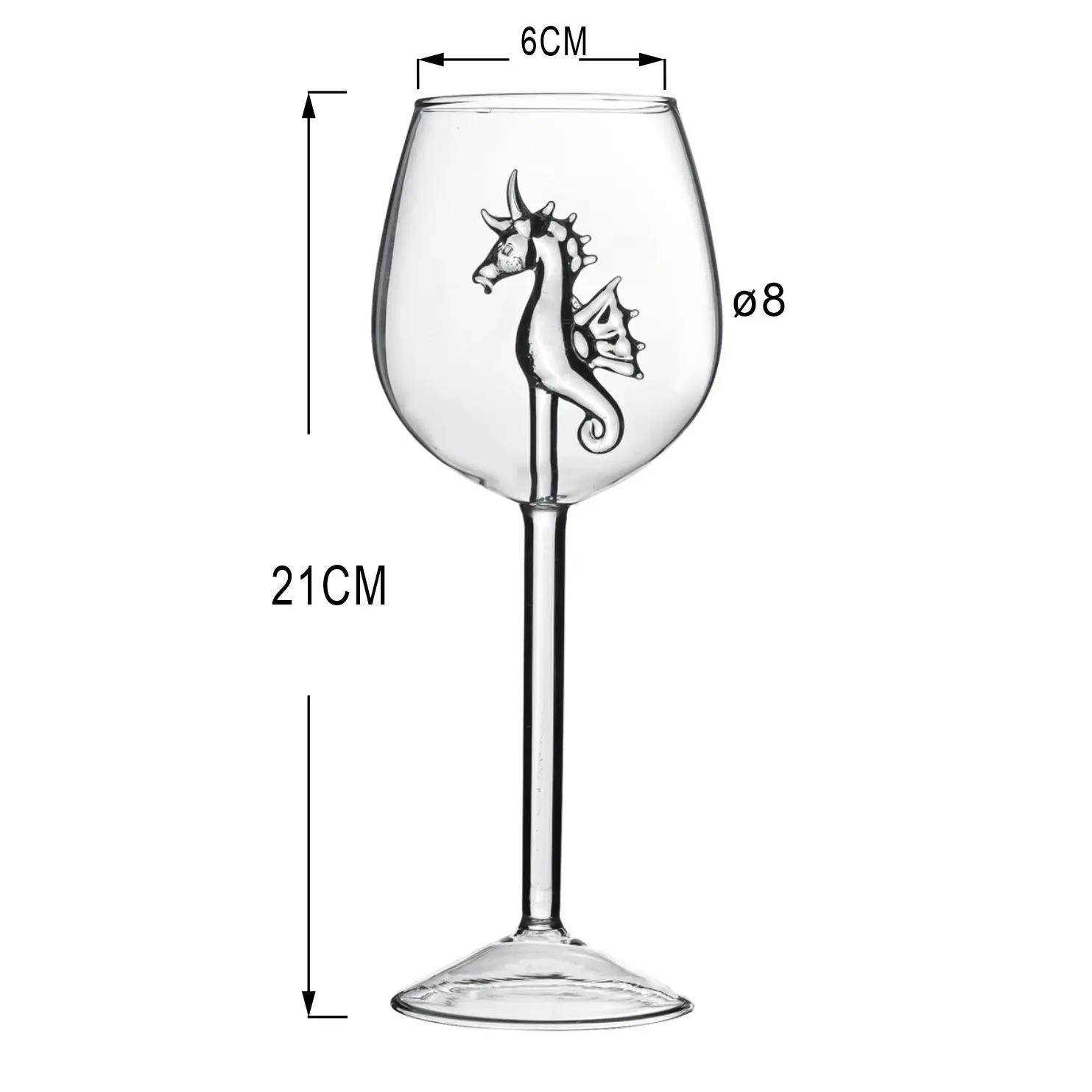 Amazon best seller squalo creativo senza piombo calice da vino rosso bicchieri calici da sposa forma 3D