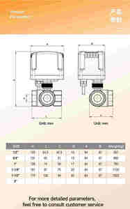 Vanne à bille motorisée étanche IP65 de type T à trois voies de 11/4 pouces, 220V 12V 24V, <span class=keywords><strong>3</strong></span> fils, commande à 2 points, contrôleur de vanne d'irrigation - Product Image 5