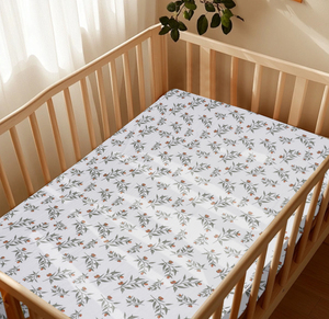 Siêu Mềm Chất Lượng Tùy Chỉnh In Muslin Giường Cũi Bộ Đồ Giường Đặt Phong Cách Nhẹ Nhàng Nhạy Cảm Da Bền Đàn Hồi Cho Bé Của Bộ Đồ Giường - Product Image 2