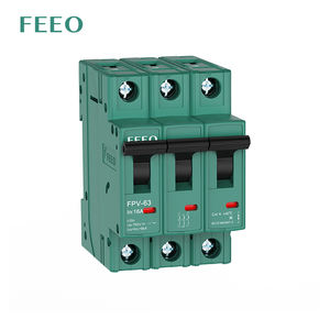 <span class=keywords><strong>Disjoncteur</strong></span> différentiel automatique 15A 3 pôles 800VDC 10KA pour système solaire, type enfichable, montage sur rail DIN - Product Image 2