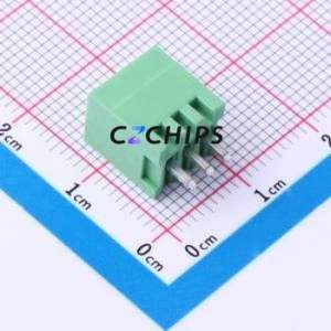 JL15EDGVC-25003G02 Plug-in Terminal Block Through hole,P=2.5mm Connector Board-to-Board / Socket - Closed 1x3P 2.5mm Green - Product Image 2