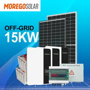 Moregosolar-sistema de energía solar sin conexión a la red, 10KW, 15KW, precio para uso doméstico, azulejo de techo