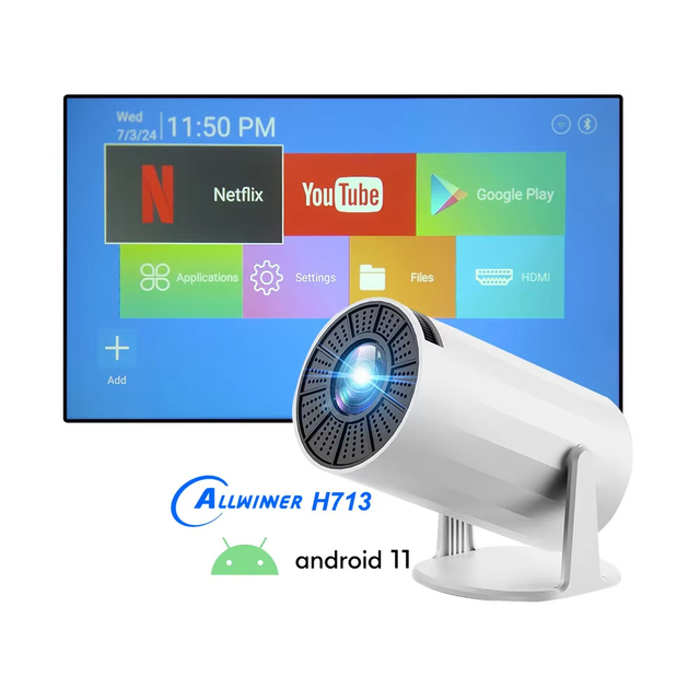 XP300 Pro Portable Projector 150 ANSI Android Wifi Android 11 H713 Chipset Smart Projector Mini Proyector Home Theater