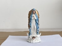 Statue Notre-Dame de Guadalupe en résine, figurine de la Vierge Marie peinte à la main, décoration religieuse catholique pour la maison, fabricant ODM