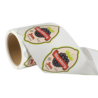 Étiquettes personnalisées en vinyle autocollant PET, papier synthétique imperméable, découpées à la forme, pour bocaux alimentaires, bouteilles, emballages cadeaux
