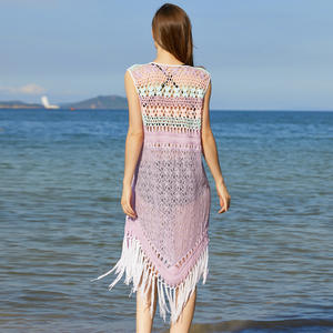 Maillot de bain de <span class=keywords><strong>plage</strong></span> en coton <span class=keywords><strong>Transparent</strong></span>, combinaison d'été, <span class=keywords><strong>Kimono</strong></span> de <span class=keywords><strong>plage</strong></span> pour femmes, broderie au Crochet, Cardigan à franges, jupe de <span class=keywords><strong>plage</strong></span> - Product Image 5