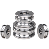 Rouleau de poulie à gorge 128U en acier inoxydable pour portail coulissant, roulement à billes, poulie à câble métallique, OEM, résistant à l'usure, durable