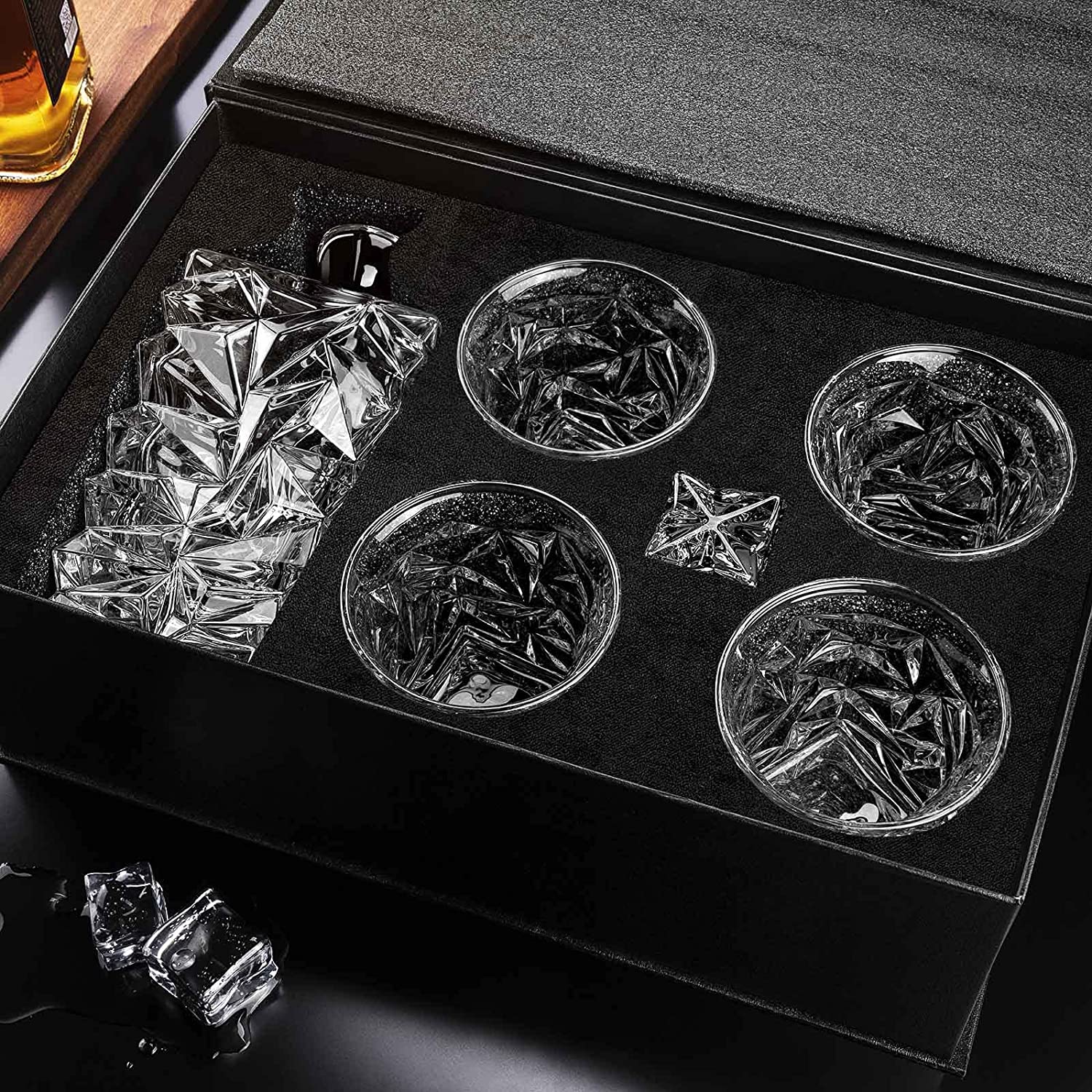 Support customization Whiskey Decanter with Glass Stopper wine glass set