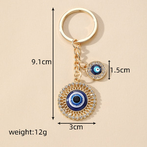Fashion Alloy Keychains Hand Hearts Evil Eyes Religious <b>Key</b> <b>Rings</b> Elephant for Women <b>Men</b> Friendship Gift Handbag Decorations - Product Image 4