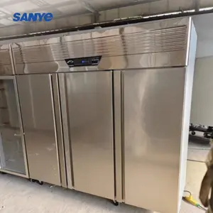 Factory Commercial Kitchen Stainless Steel 3 Doors Promotion Counter Upright Kitchen Freezer