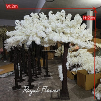 Pohon Bunga Sakura Buatan Besar dan Lebar untuk Dekorasi Pernikahan, Produk Baru untuk Dalam Ruangan