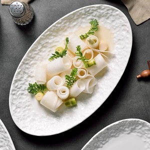 Assiette en céramique de luxe haut de gamme, assiette à poisson cuite à la vapeur de style japonais, assiette de four créative moderne et rentable - Product Image 4