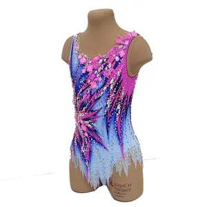 Figure Skating Dress Girls Sleeve Rhinestones Skirt Spandex Dance Costumes Sexy Ice Skating Dress