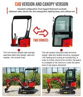 Mini-excavatrice de 0,8 tonne avec moteur EPA Kubota, machine de terrassement sur chenilles, excavatrice agricole