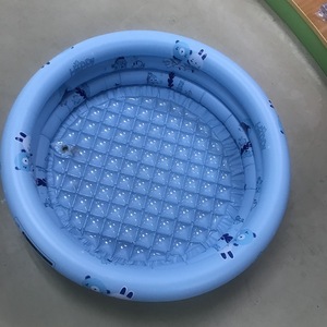 Inflatable Round Water <b>Pool</b> For Kids CM130 Blue With Ocean Design Three Ring Bottom Home Use PVC Material - Product Image 4