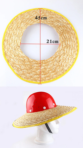 Casque rideau hommes paille canotier chapeau Sombrillas Para <span class=keywords><strong>Patio</strong></span> extérieur chapeau casque sécurité chapeau pare-soleil paille casque - Product Image 6