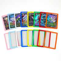 HEYI Couleur Toploader Super Clair Personnalisé En Plastique Dur Jeu Poke Mon Card Top Loaders Manches Sports Trading 35PT Card Toploader