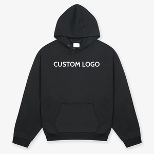 เสื้อฮู้ดดี้ผ้าฝ้ายเฟรนช์เทอร์รี่ 420 แกรม พิมพ์โลโก้ได้ตามต้องการ ผ้าฝ้ายพรีมา 100% ทรงโอเวอร์ไซส์ ไหล่ตก ทรงบ็อกซี่ ติดกระดุม - Product Image 3