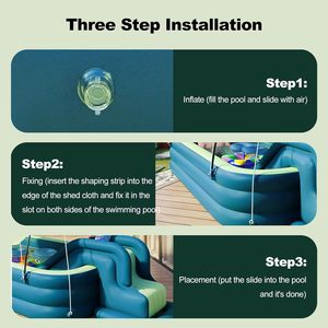 Factory Eco-friendly Durable PVC Large Size <strong>Swimming</strong> <strong>Pool</strong> with <strong>Slide</strong> and Canopy Cool Summer Water Play Center for Families - Product Image 6