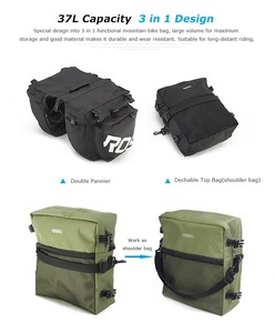 3合1山路自行车架双面后尾座椅Pannier Pack行李箱自行车行李箱包骑行托架 - Product Image 4