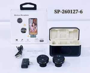 Micrófono Lavalier Inalámbrico 2.4G con Estuche de Carga, Reducción de Ruido ANC para iPhone y Android, Transmisión en Vivo, Vlog, Entrevistas - Product Image 1