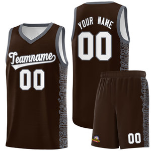 Ensemble de shorts et maillots d'équipe personnalisés OEM – Uniformes de basketball de haute qualité, vêtements de sport décontractés avec impression de nom et design personnalisés - Product Image 6