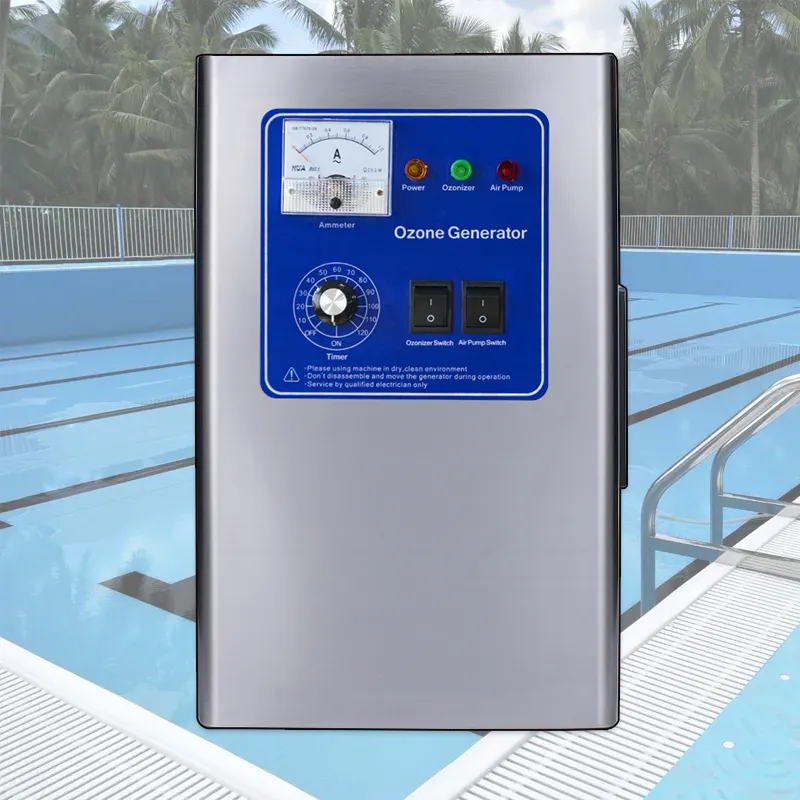 Qlozone industrial máquina de tratamento de água de ozônio purificação de água comercial gerador de ozônio 10g para piscina
