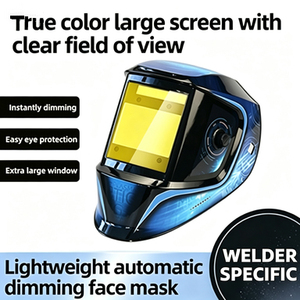 Casque de soudage à obscurcissement automatique à grande visibilité et couleurs fidèles, avec alimentation solaire longue durée et mode de ponçage - Product Image 3