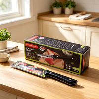Nieuw gemaakte full tang sterke roestvrijstalen plastic eco-vriendelijke ambidextere schilmes voor fruit en groenten, zwart oxide afwerking