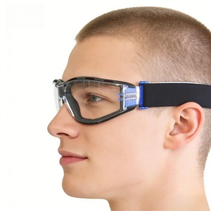 Transparante polycarbonaat veiligheidsbril met volledig montuur, nylon montuur en schuimrubberen ophanging - Product Image 2