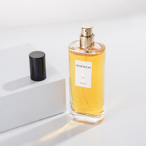 Shencai 2026Luxurious30ml35ml50ml Empty Cylinder Glass Screen Printed Custom Color Carved Crimp Label <strong>Window</strong> Transparent <strong>Spray</strong> - Product Image 1