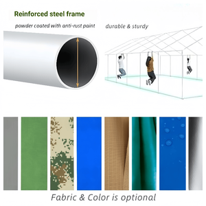 Tenda da <span class=keywords><strong>Campeggio</strong></span> Permanente Personalizzata Extra Large in PVC per Quattro Stagioni, con Una Camera da Letto, Struttura in Acciaio Resistente, per 60 Persone, Ideale per Campi di Lavoro - Product Image 4