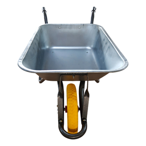 Brouette professionnelle WB900T pour ferme et jardin, avec plateau en acier galvanisé antirouille, chariot utilitaire de qualité industrielle pour la construction - Product Image 3
